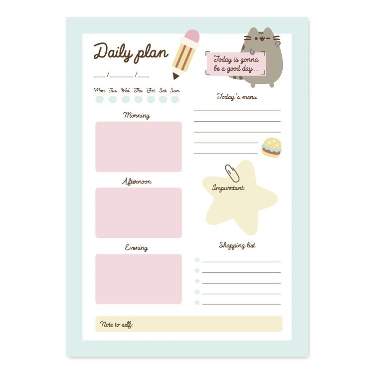 Καθημερινό Πλάνο To Do List A5 54 Φύλλα PUSHEEN Foodie Collection