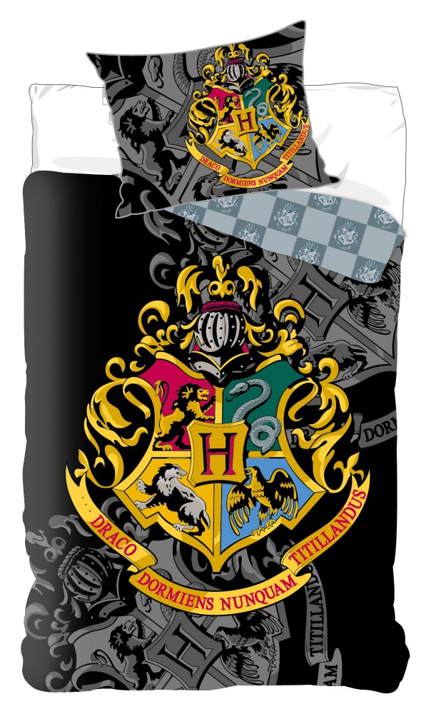 Harry Potter Crest Σετ Μονή Παπλωματοθήκη Βαμβακερή 2 Τεμαχίων 140×200 και 70×90 cm 5873900