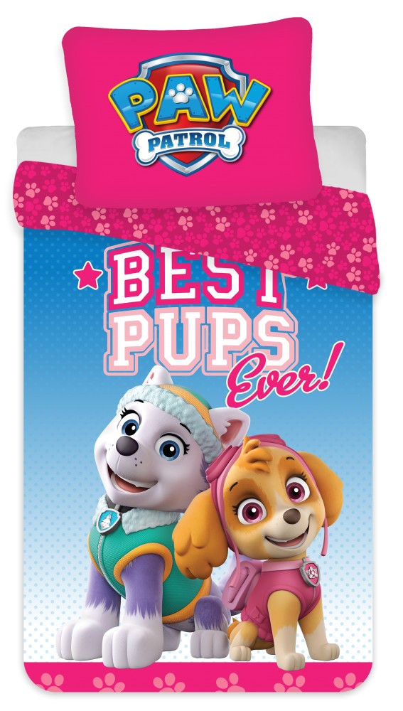Paw Patrol Best Girls Ever Βρεφικό Βαμβακερό Σετ Παπλωματοθήκης 2 Τεμαχίων 100×135 και 40×60 cm 5899625