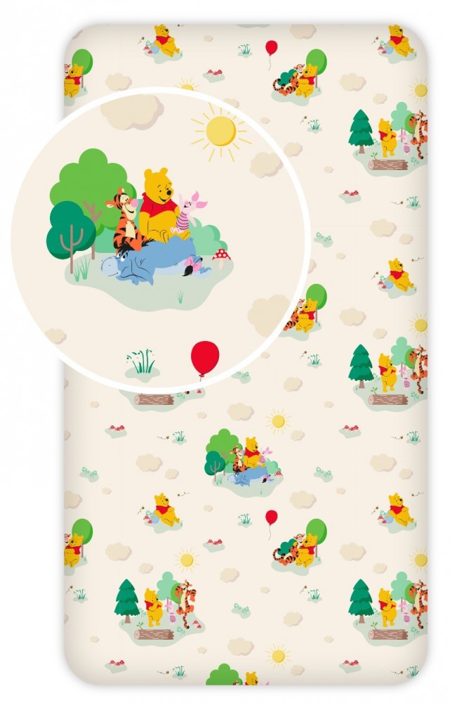Disney Winnie the Pooh Play παιδικό σεντόνι μονό με λάστιχο 90×200 cm 5899792