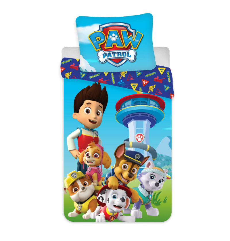 Paw Patrol On Duty Σετ Μονή Παπλωματοθήκη Βαμβακερή 2 Τεμαχίων 140×200 και 70×90 cm 5873930