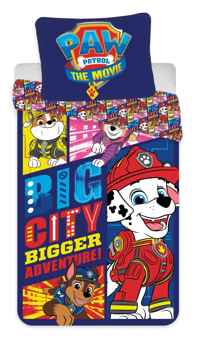 Paw Patrol Big City Σετ Μονή Παπλωματοθήκη Βαμβακερή 2 Τεμαχίων 140×200 και 70×90 cm 5873902