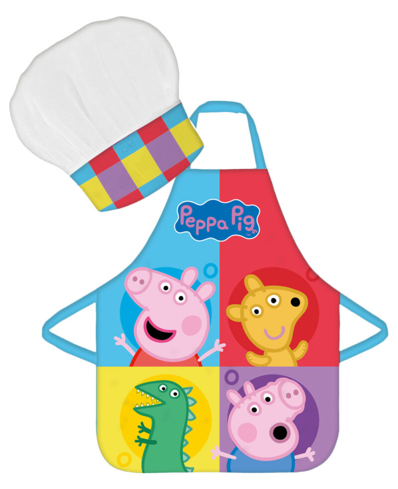 Peppa Pig Team Παιδικό Σετ Ποδιάς Μαγειρικής 2 Τεμαχίων Μεγέθη 3 έως 8 ετών 5897820
