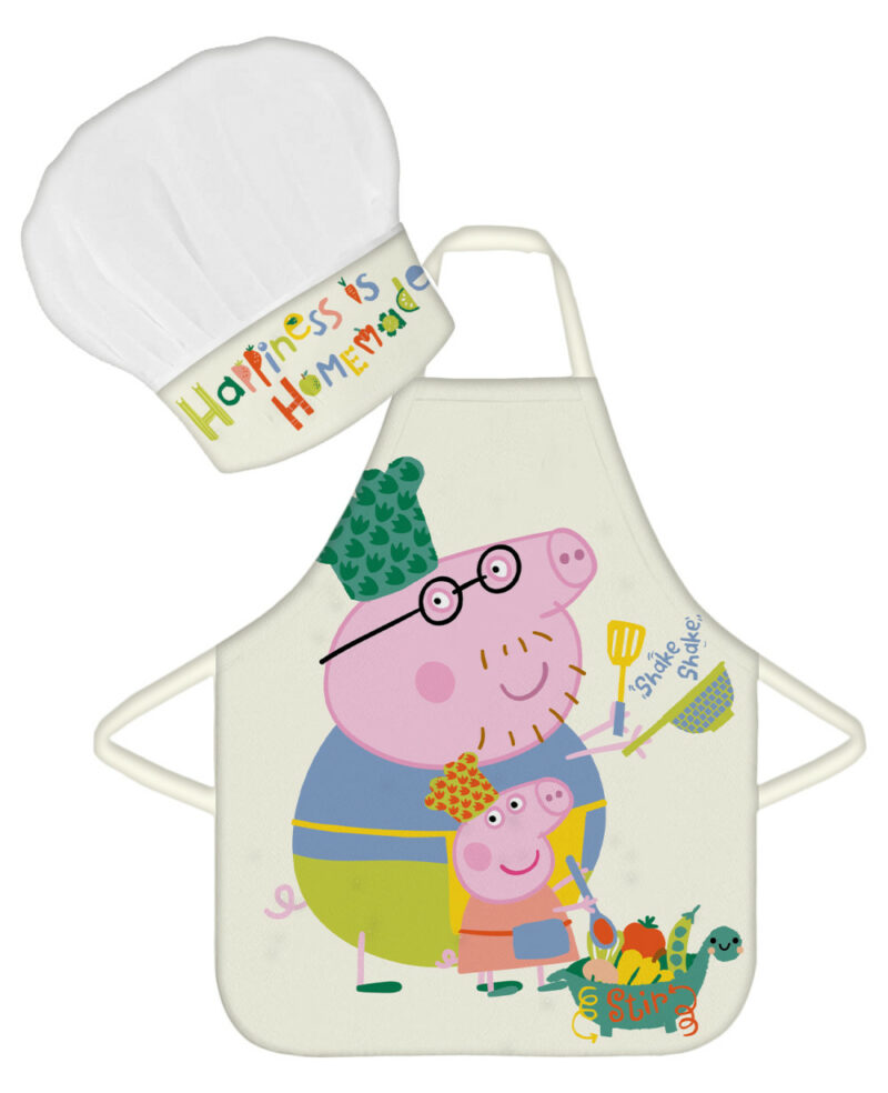 Peppa Pig Shake Παιδικό Σετ Ποδιάς Μαγειρικής 2 Τεμαχίων Μεγέθη 3 έως 8 ετών 5897818