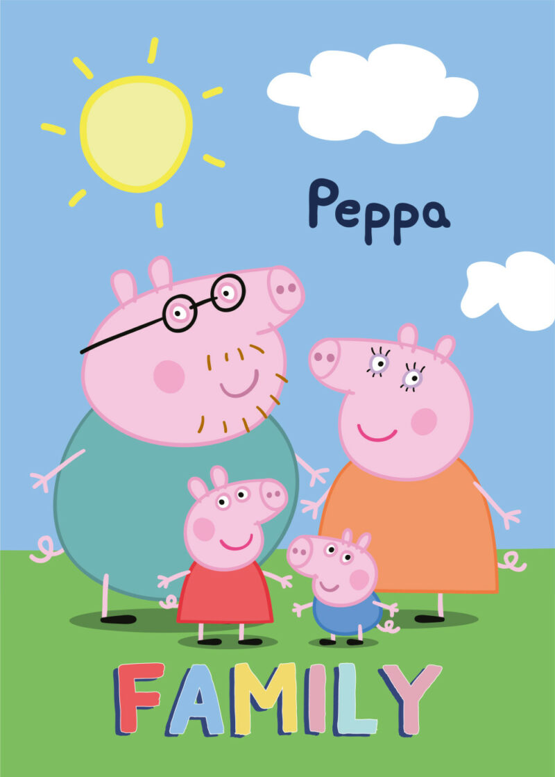 Peppa Pig Family Κουβέρτα Fleece 100×140 cm 5926600