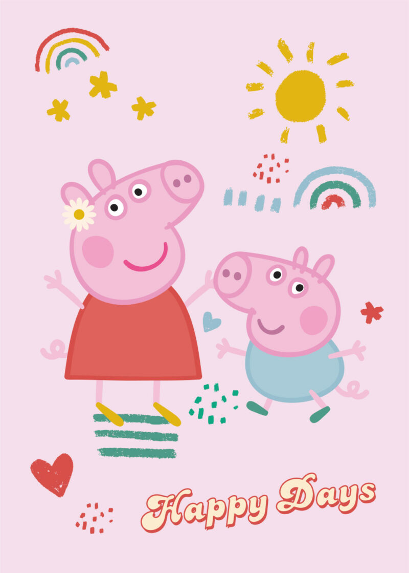 Peppa Pig Happy Days Κουβέρτα Fleece 100×140 cm 5926602