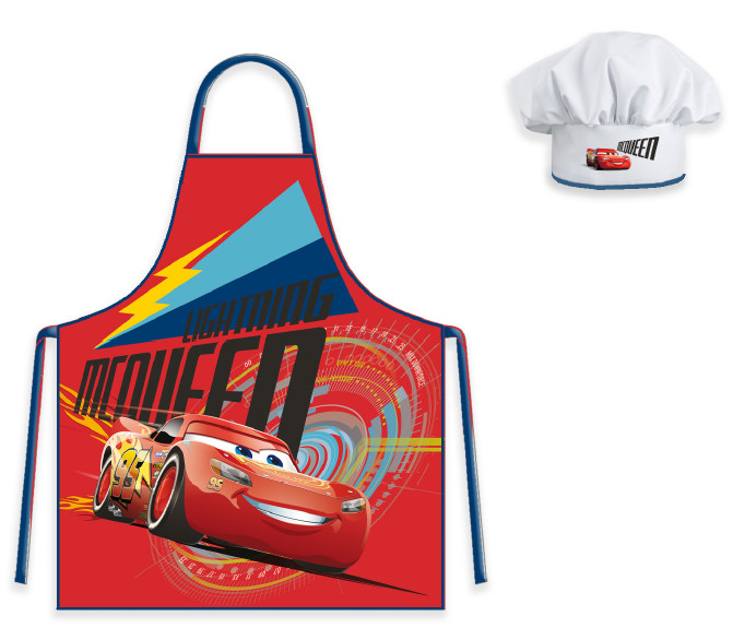 Disney Cars Lightning Παιδικό Σετ Ποδιάς Μαγειρικής 2 Τεμαχίων Μεγέθη 3 έως 8 ετών 5897784
