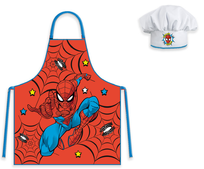 Spiderman Super Hero Παιδικό Σετ Ποδιάς Μαγειρικής 2 Τεμαχίων Μεγέθη 3 έως 8 ετών 5873301