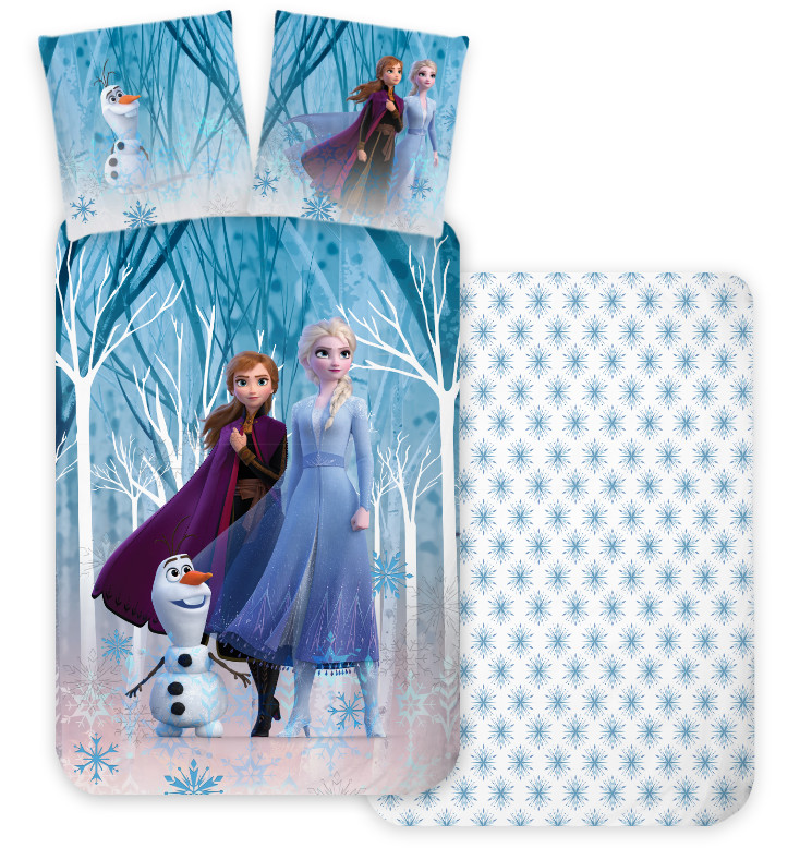 Disney Frozen Forest Βρεφικό Βαμβακερό Σετ Παπλωματοθήκης 2 Τεμαχίων 100×135 και 40×60 cm 5899484