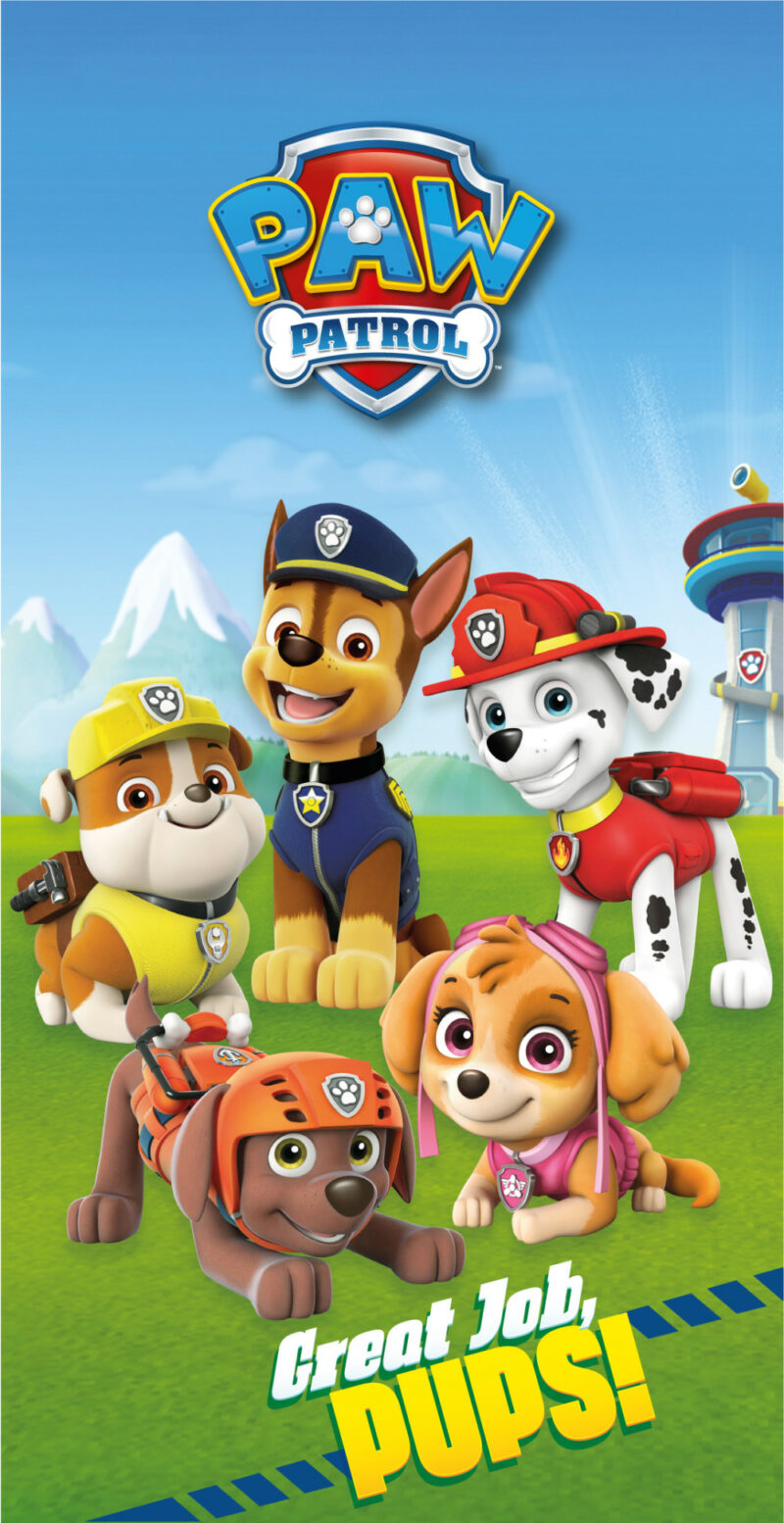 Paw Patrol Great Job Πετσέτα Μπάνιου & Θαλάσσης 100% Βαμβάκι 70×140 cm 5926421