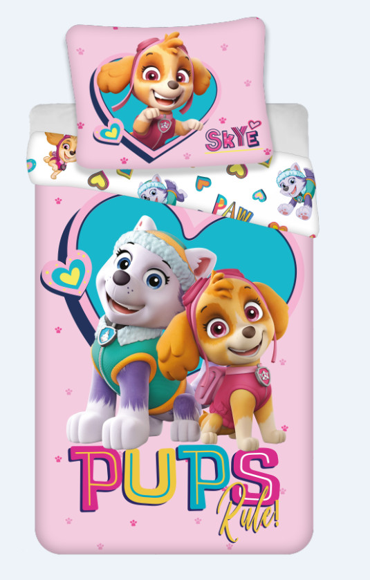 Paw Patrol Pups Rule Σετ Μονή Παπλωματοθήκη Βαμβακερή 2 Τεμαχίων 140×200 και 70×90 cm 5899290