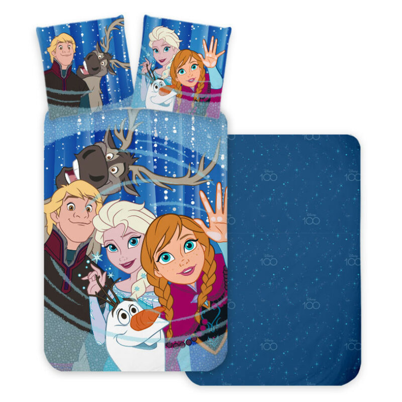 Disney Frozen Friends Βρεφικό Βαμβακερό Σετ Παπλωματοθήκης 2 Τεμαχίων 100×135 και 40×60 cm 5899486