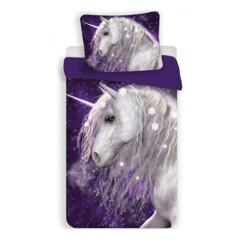 Unicorn Purple Βρεφικό Βαμβακερό Σετ Παπλωματοθήκης 2 Τεμαχίων 100×135 και 40×60 cm 5899722
