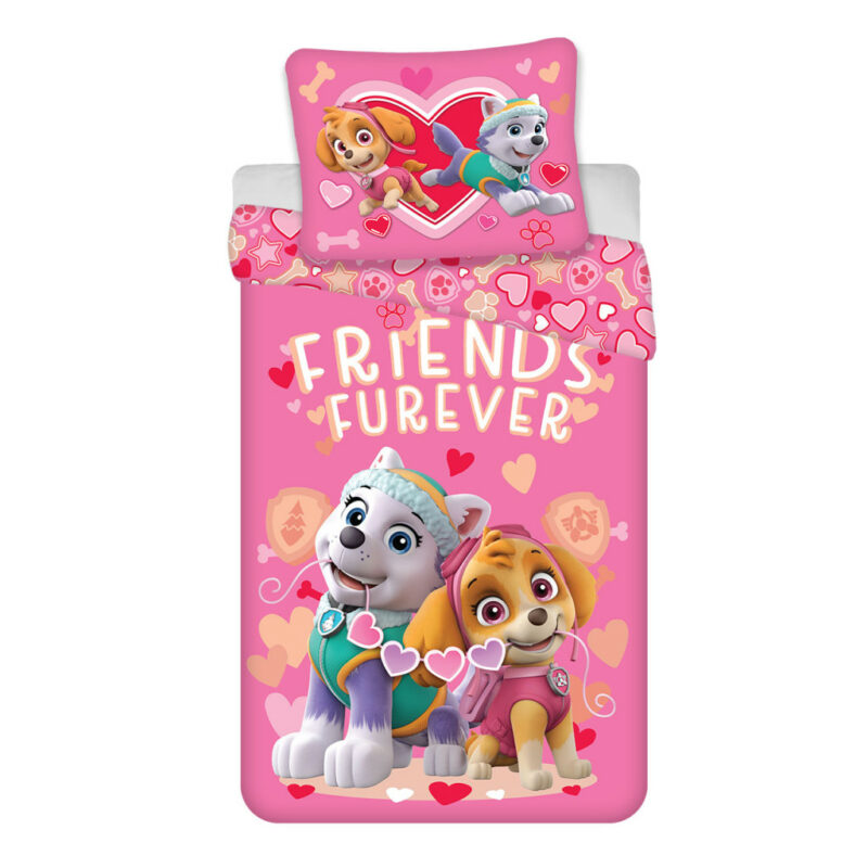 Paw Patrol Friends Furever Παιδικό Βαμβακερό Σετ Παπλωματοθήκης 2 Τεμαχίων 100×135 και 40×60 cm 5926570