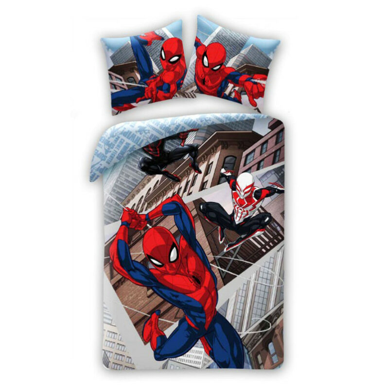 Spiderman Triplet Σετ Μονή Παπλωματοθήκη Βαμβακερή 2 Τεμαχίων 140×200 και 70×90 cm 5899373