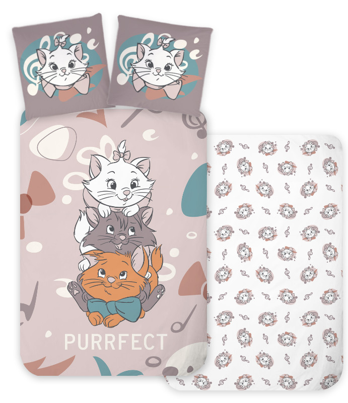 Disney Marie Purrfect Βρεφικό Βαμβακερό Σετ Παπλωματοθήκης 2 Τεμαχίων 100×135 και 40×60 cm 5886316