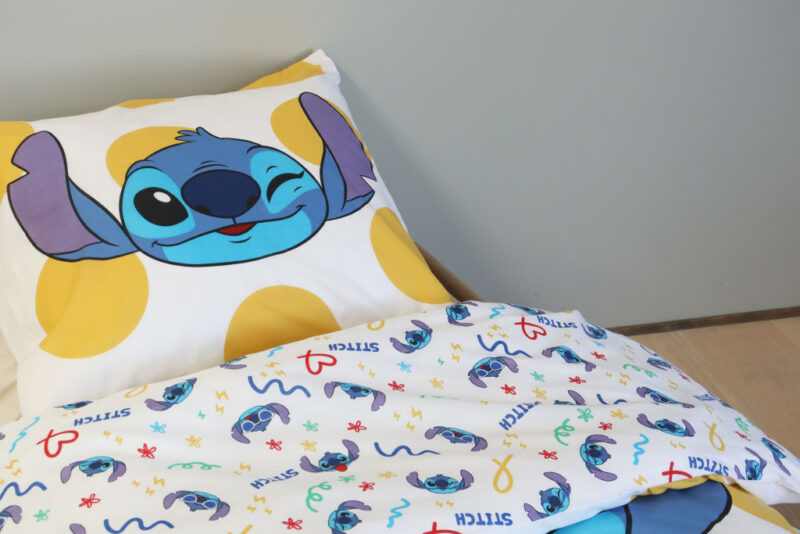 Disney Lilo and Stitch Dots Βρεφικό Βαμβακερό Σετ Παπλωματοθήκης 2 Τεμαχίων 100×135 και 40×60 cm 5899534