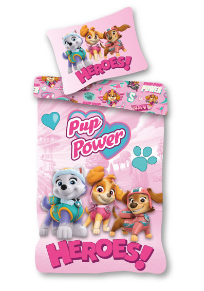 Paw Patrol Heroes! Σετ Μονή Παπλωματοθήκη Βαμβακερή 2 Τεμαχίων 140×200 και 70×90 cm 5899281