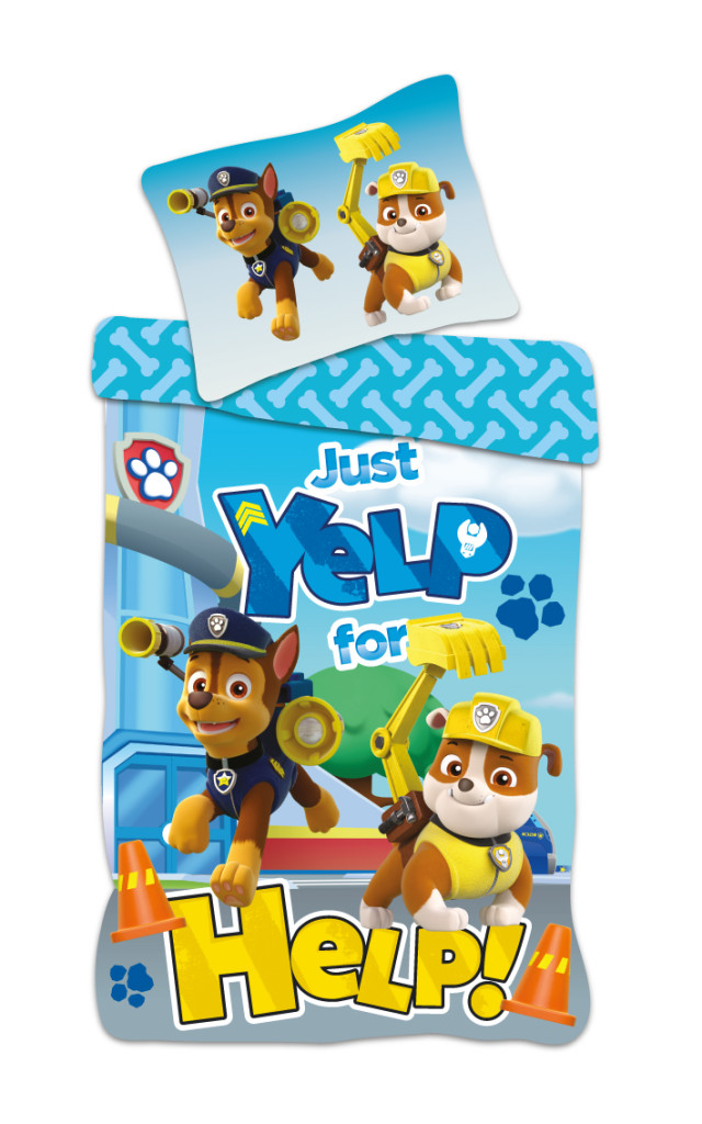 Paw Patrol Help! Σετ Μονή Παπλωματοθήκη Βαμβακερή 2 Τεμαχίων 140×200 και 70×90 cm 5886801