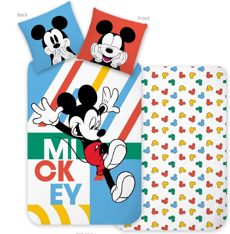 Disney Mickey Jump Σετ Μονή Παπλωματοθήκη Βαμβακερή 2 Τεμαχίων 140×200 και 70×90 cm 5886795