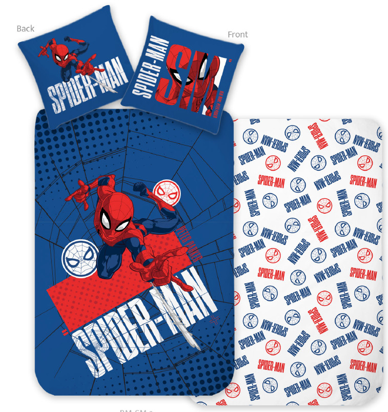 Spiderman Peter Parker Σετ Μονή Παπλωματοθήκη Βαμβακερή 2 Τεμαχίων 140×200 και 70×90 cm 5886805