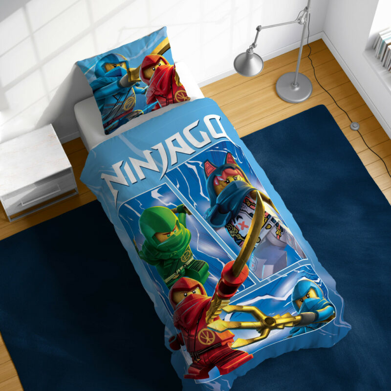 Lego Ninjago Warriors Σετ Μονή Παπλωματοθήκη Βαμβακερή 2 Τεμαχίων 140×200 και 70×90 cm 5900523