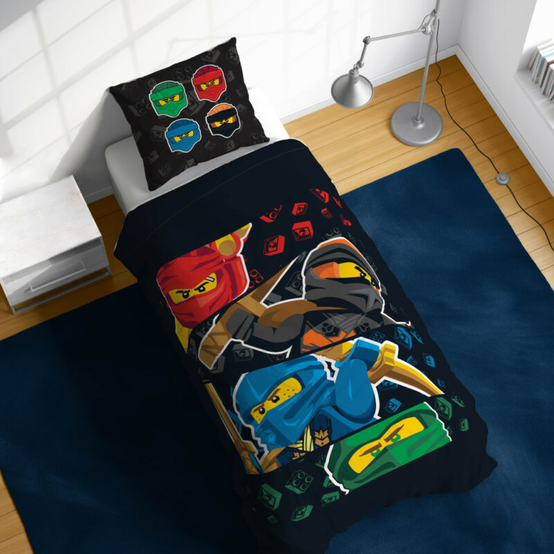 Lego Ninjago Four Elements Βρεφικό Βαμβακερό Σετ Παπλωματοθήκης 2 Τεμαχίων 100×135 και 40×60 cm 5900934