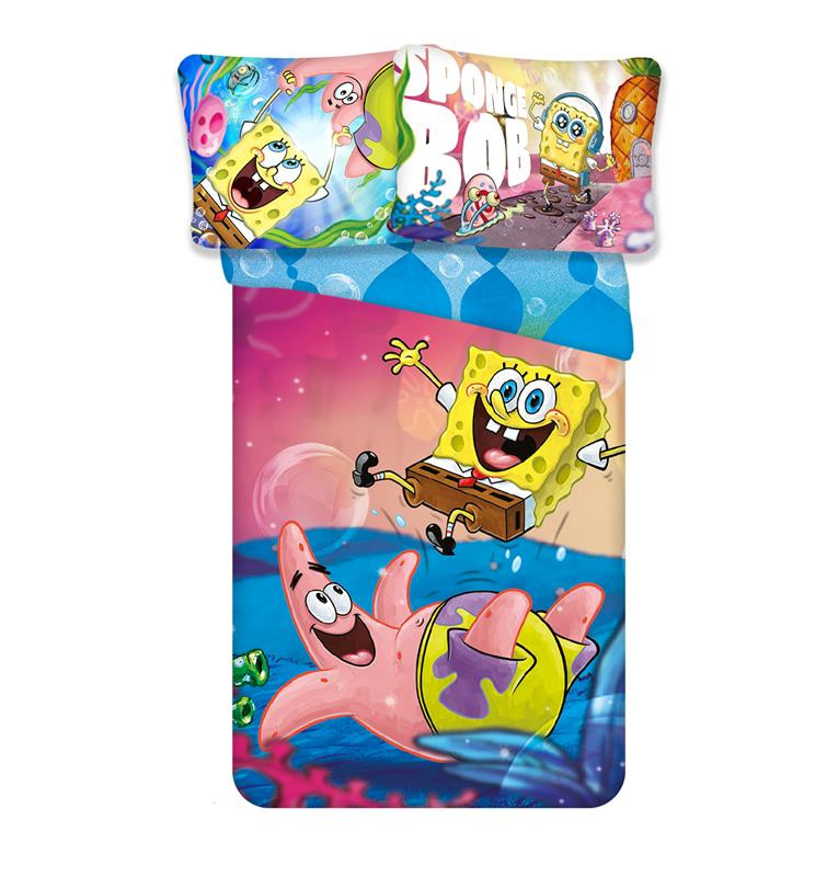 SpongeBob Splash Βρεφικό Βαμβακερό Σετ Παπλωματοθήκης 2 Τεμαχίων 100×135 και 40×60 cm 5899720