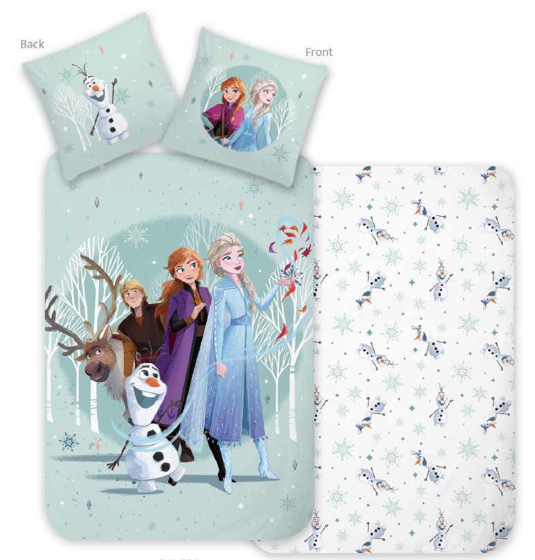 Disney Frozen Forest Adventure Βρεφικό Βαμβακερό Σετ Παπλωματοθήκης 2 Τεμαχίων 100×135 και 40×60 cm 5895031