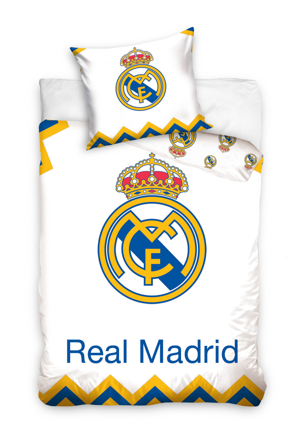 Real Madrid Champions Σετ Μονή Παπλωματοθήκη Βαμβακερή 2 Τεμαχίων 140×200 και 70×90 cm