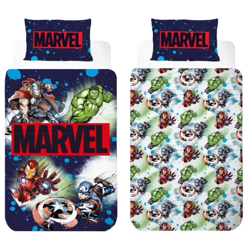 Avengers Heroes in Action Παιδικό Σετ Παπλωματοθήκης 140×200 εκ. με Μαξιλαροθήκη 70×90 εκ. 5926488