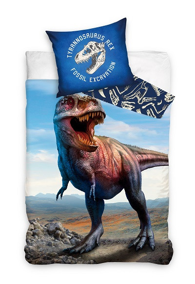 Dinosaur Excavation Σετ Μονή Παπλωματοθήκη Βαμβακερή 2 Τεμαχίων 140×200 και 70×90 cm 5881478