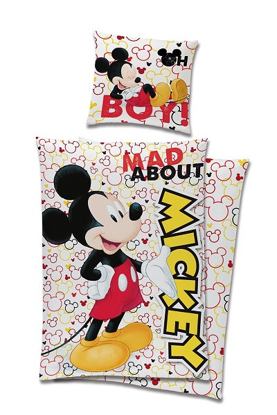 Disney Mickey Mad Σετ Μονή Παπλωματοθήκη Βαμβακερή 2 Τεμαχίων 140×200 και 70×90 cm 5886844