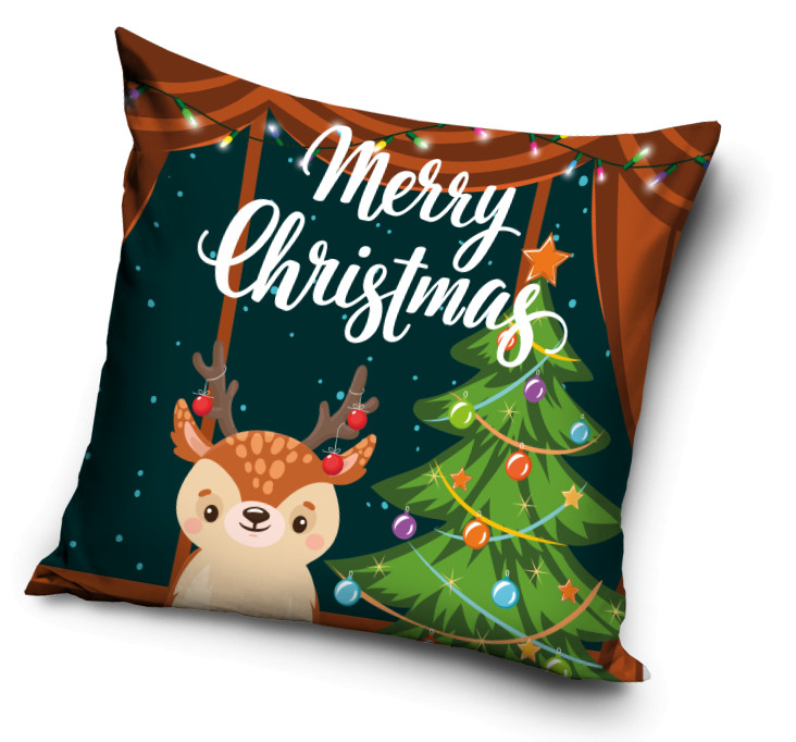 Merry Christmas Μαξιλαροθήκη Διακοσμητική για παιδιά 40×40 cm 5897176