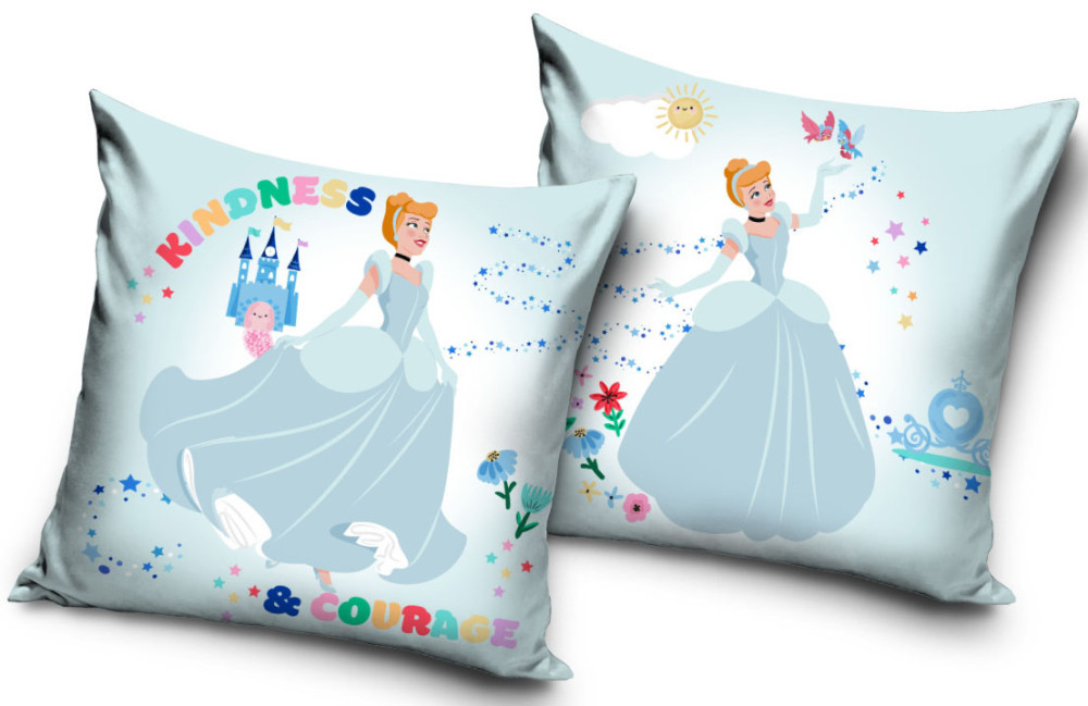 Disney Princess Cinderella Παιδική διακοσμητική μαξιλαροθήκη 40x40 cm Βελούδο