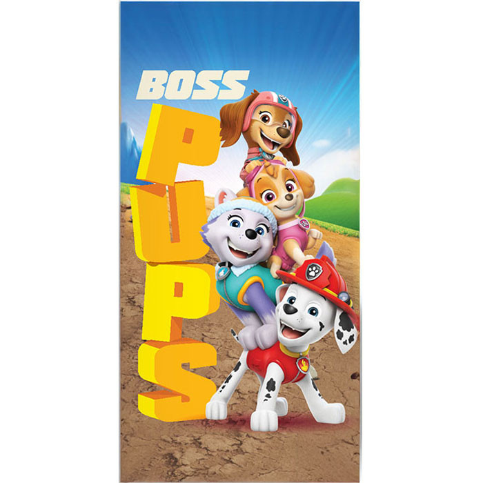 Paw Patrol Boss Pups Πετσέτα Μπάνιου & Θαλάσσης 100% Βαμβάκι 70×140 cm 5881432