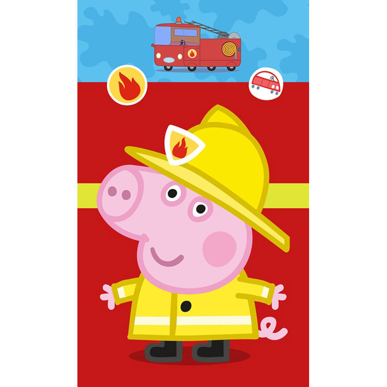 Peppa Pig Fireman Παιδική Πετσέτα Χεριών – Προσώπου 30×50 cm 5896578