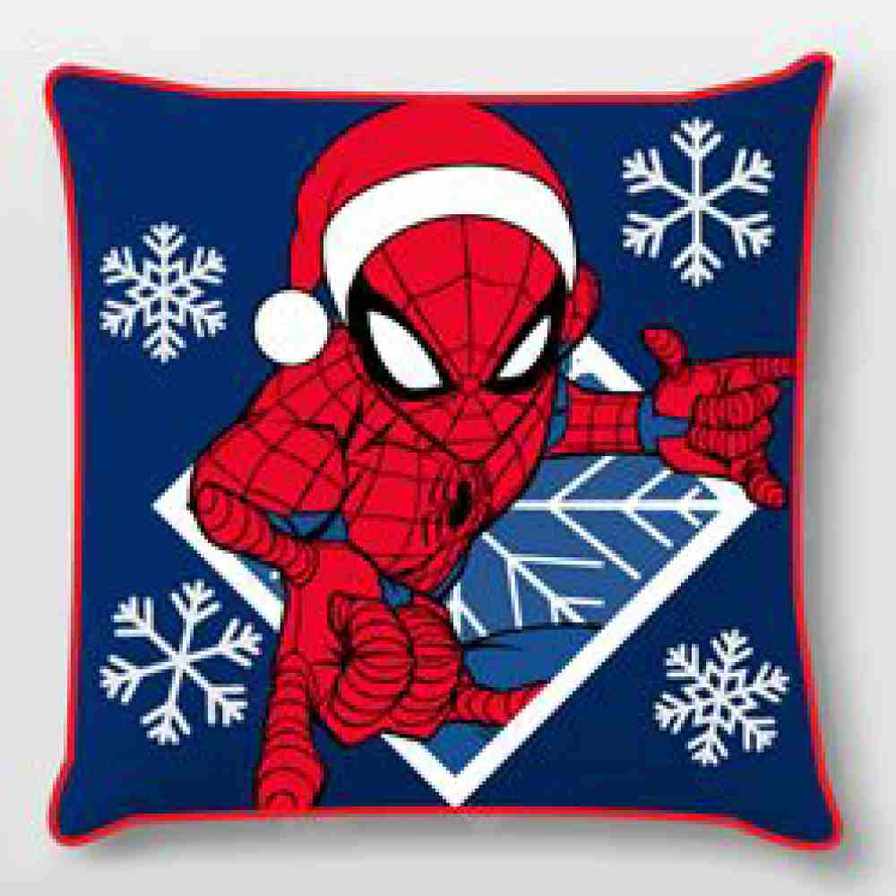 Spiderman Snowflakes Christmas Μαξιλαροθήκη Διακοσμητική για παιδιά 40x40 cm Βελούδο