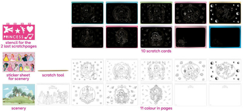 Disney Princess Beauty Σετ Scratch Art και Δραστηριοτήτων 5903187