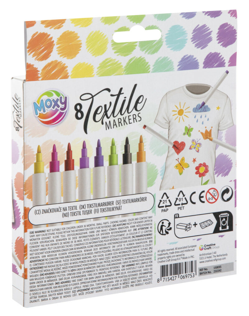 Colour Moxy set of 8 textile markers 5977191