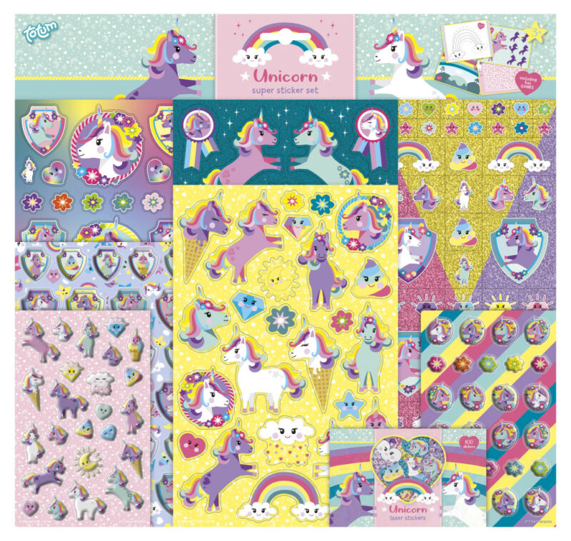 Unicorn Super Σετ Αυτοκόλλητων 38×36 cm 5903378