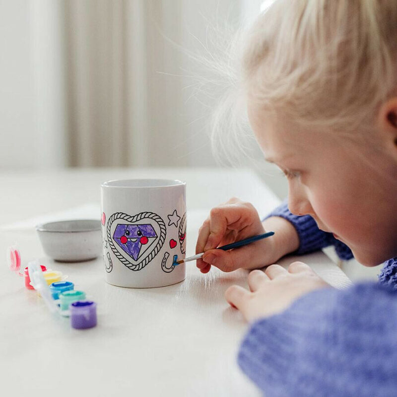 Unicorn Heart paintable porcelain mug 235 ml in gift box 5977306