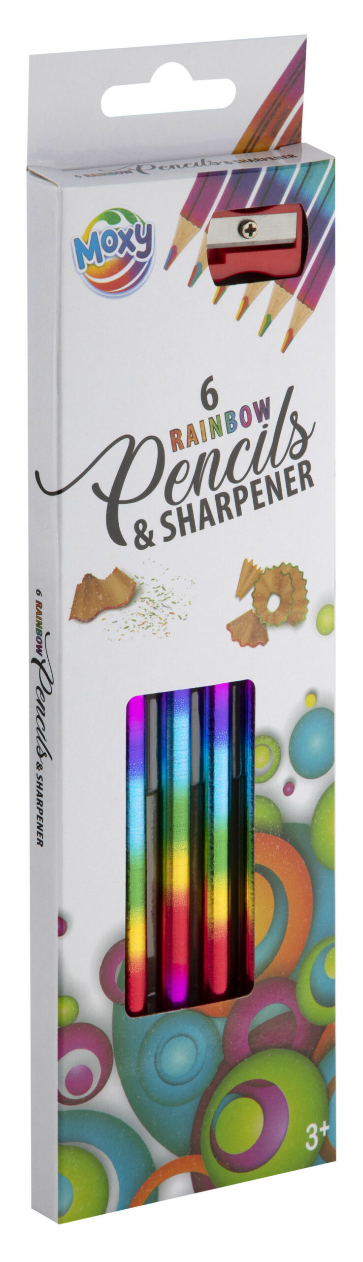 Colour Moxy Rainbow Pencil Set with 6 Sharpeners 5977262
