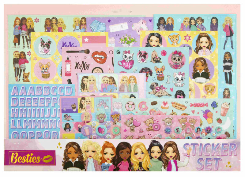 Colour Besties Girls’ Mega Σετ Αυτοκόλλητων 300 Τεμαχίων 14 Φύλλων 26×35 5902966