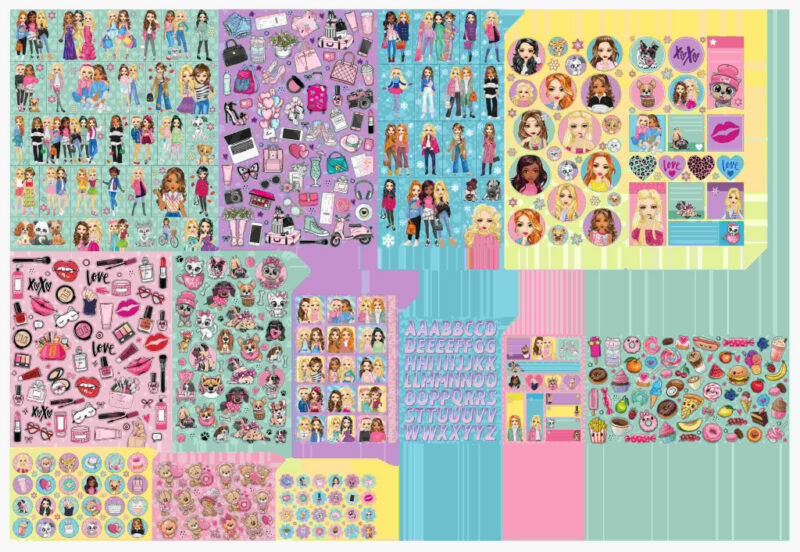 Colour Besties Girls’ Mega Σετ Αυτοκόλλητων 300 Τεμαχίων 14 Φύλλων 26×35 5902969