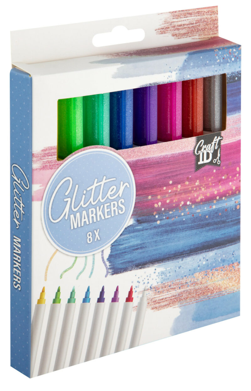 Colour Craft glitter felt-tip pen set 8 pcs 5977180