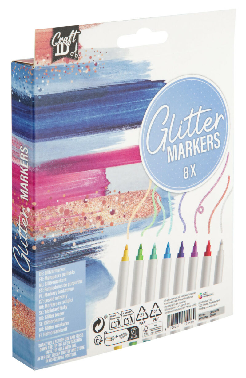 Colour Craft glitter felt-tip pen set 8 pcs 5977181