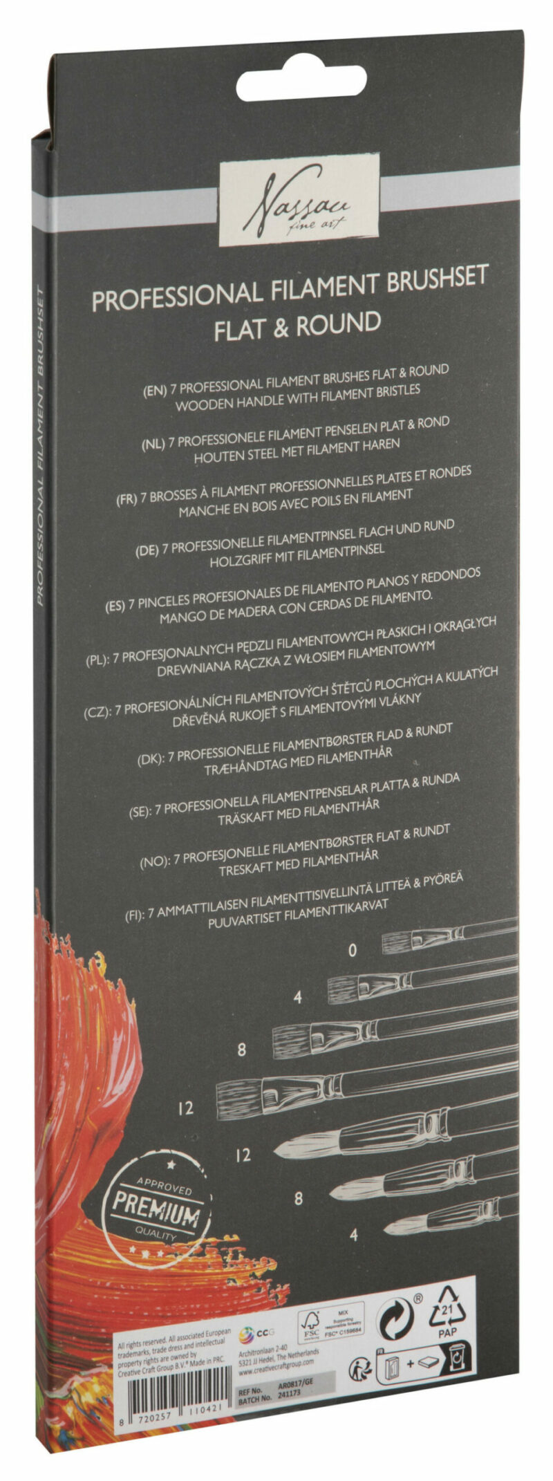 Colour Nassau Professional Σετ Πινέλων 7 Τεμαχίων 5902818