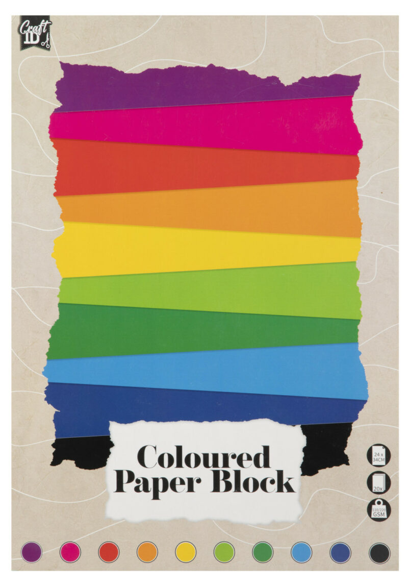 Colour Craft Bright Drawing Pad 24×34 cm 12 Colors 5976620