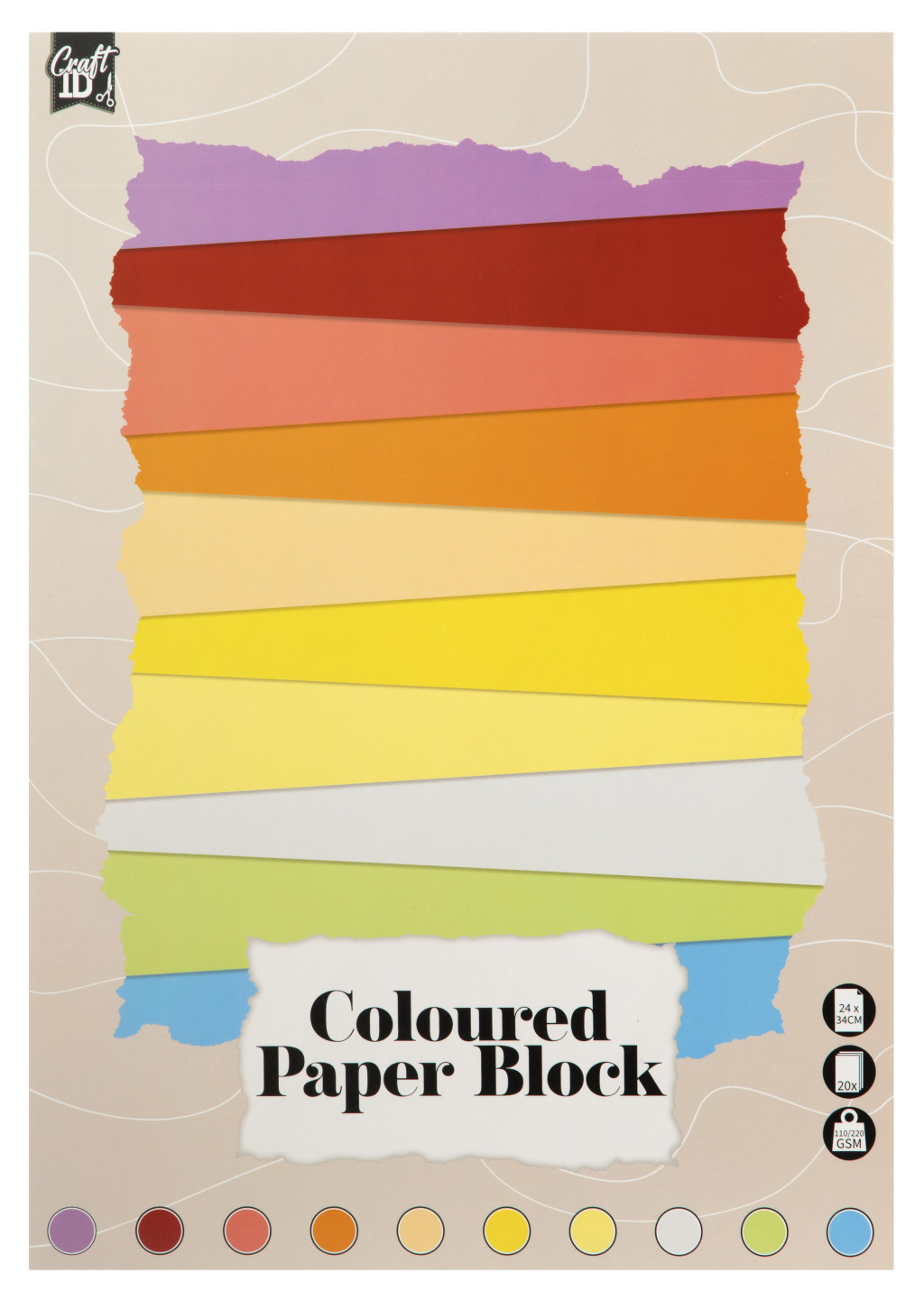 Colour Craft drawing pad 24x34 cm 12 colors